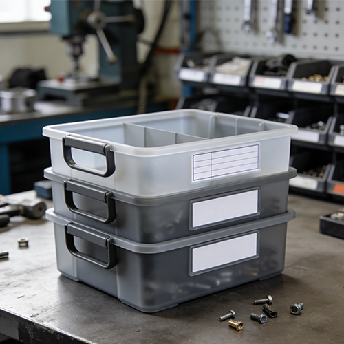 Varaosien poiminta Säilytyslaatikon säiliön muovaus