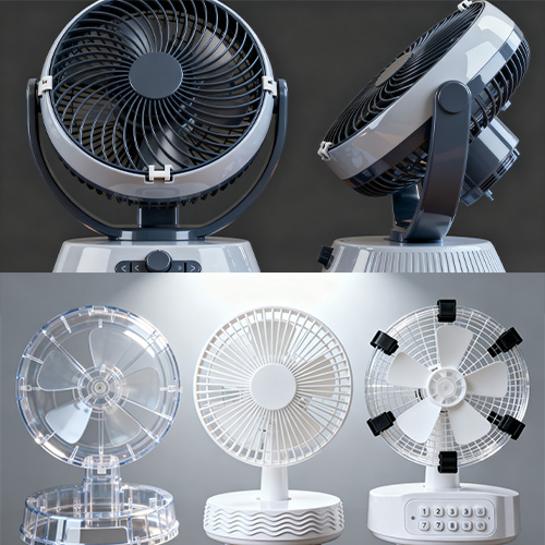 Muovinen ruiskutuspöydän tuulettimen muoto